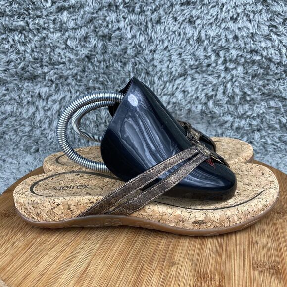 Aetrex Taylor Sandals Bronze Metallic Cork Thong Flip Flop Women's 8.5 - Picture 2 of 8